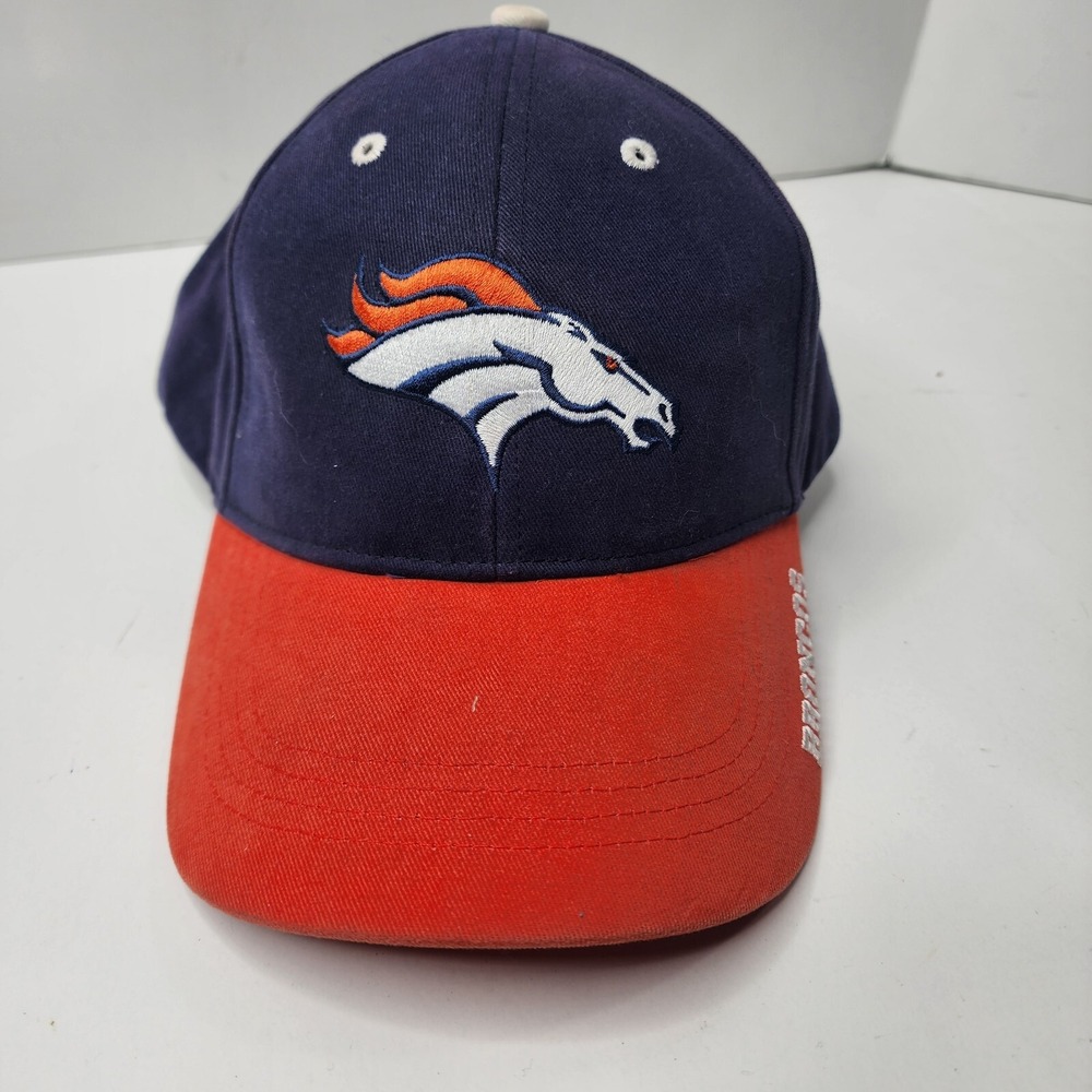 Denver Broncos NFL Team Apparel 2016 Adjustable Ball Cap Hat Navy Blue Orange